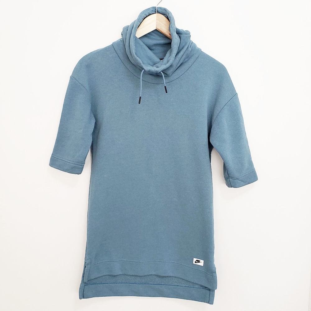 NIKE Cowl Neck Long Sweatshirt Top